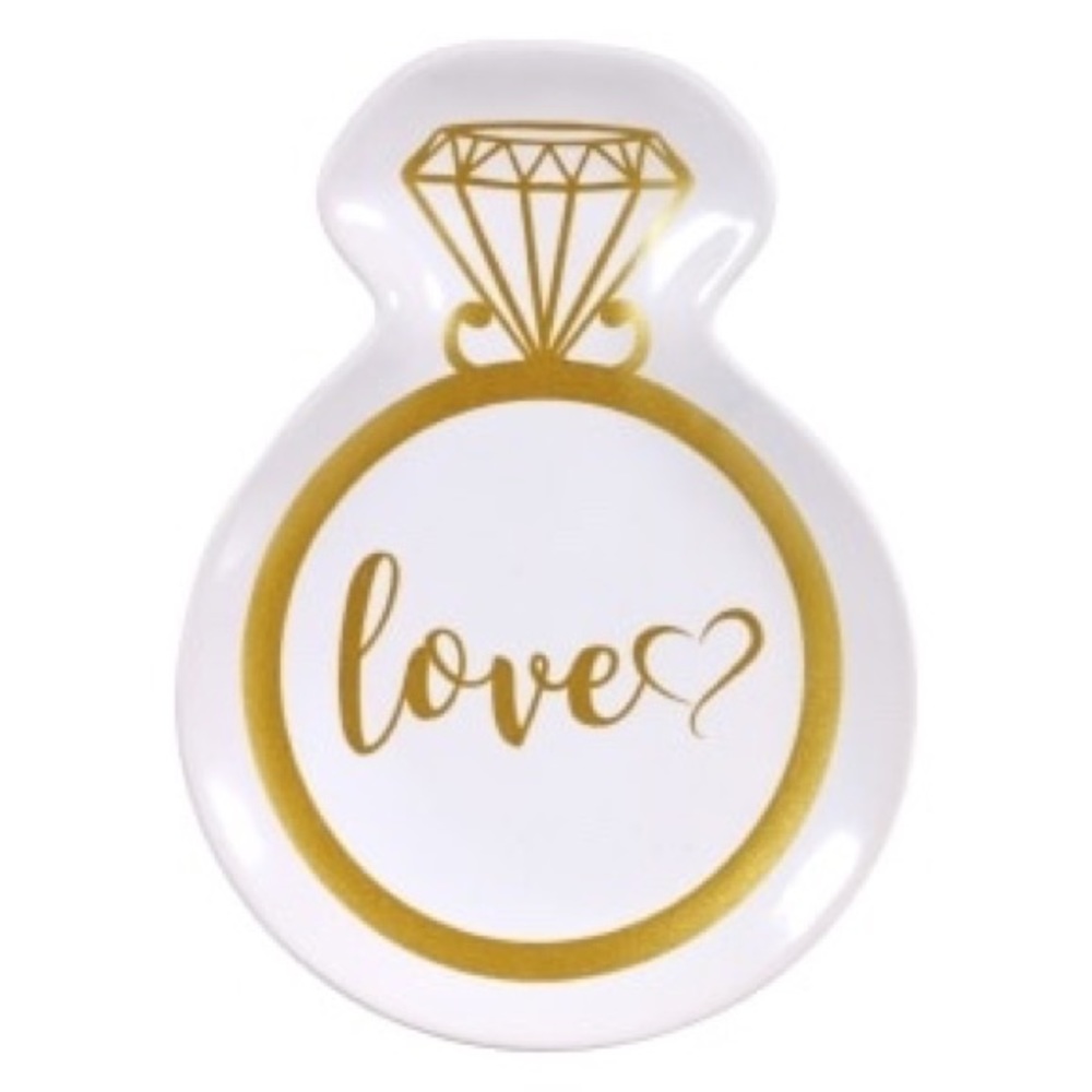 “LOVE” RING SHAPED TRINKET TRAY NWT